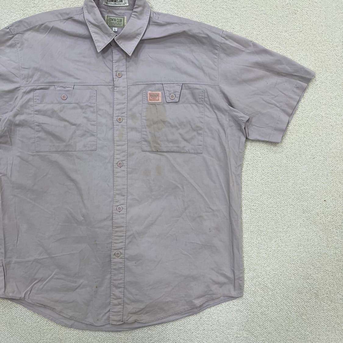 L 에드윈클럽 반팔 워크 셔츠 (오염) 0311M 상품이미지4
