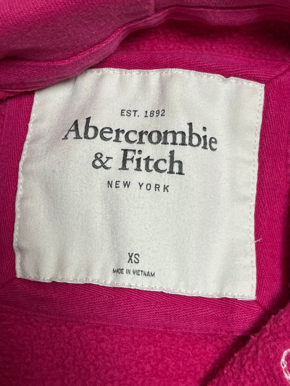 아베크롬비 앤 피치 핫핑크 후드집업 XS 상품이미지3