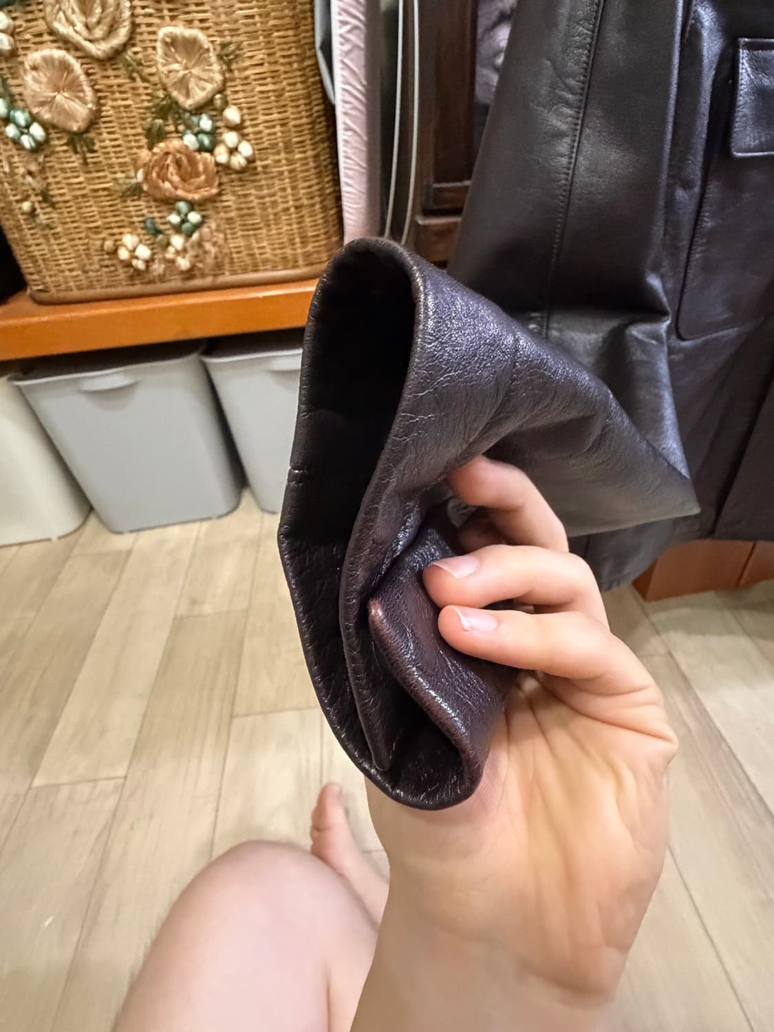르메르 라지카라 레더 블루종 다크브라운 44 상품이미지4