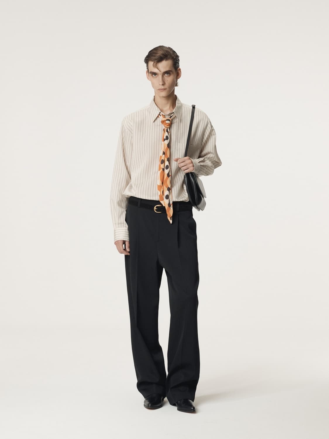 [정가이하판매] 렉토 25FW 레아 스트라이프 셔츠 베이지 상품이미지3