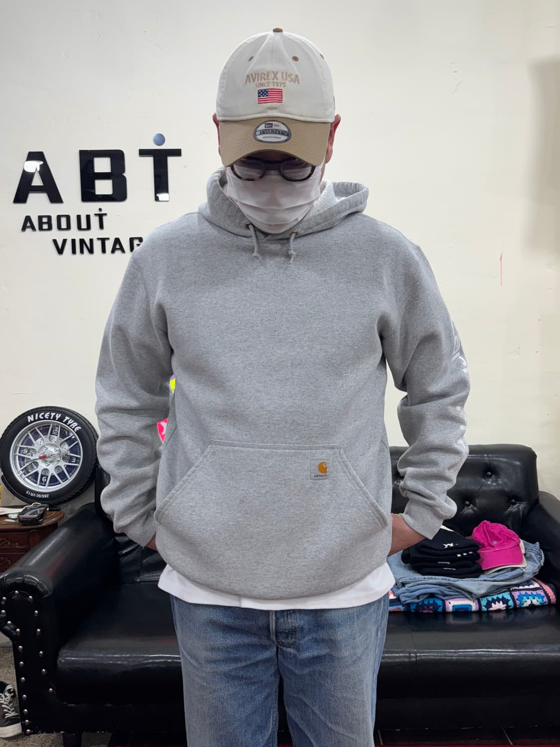 칼하트 k122 미드웨이트 루즈핏 후드 M 상품이미지1