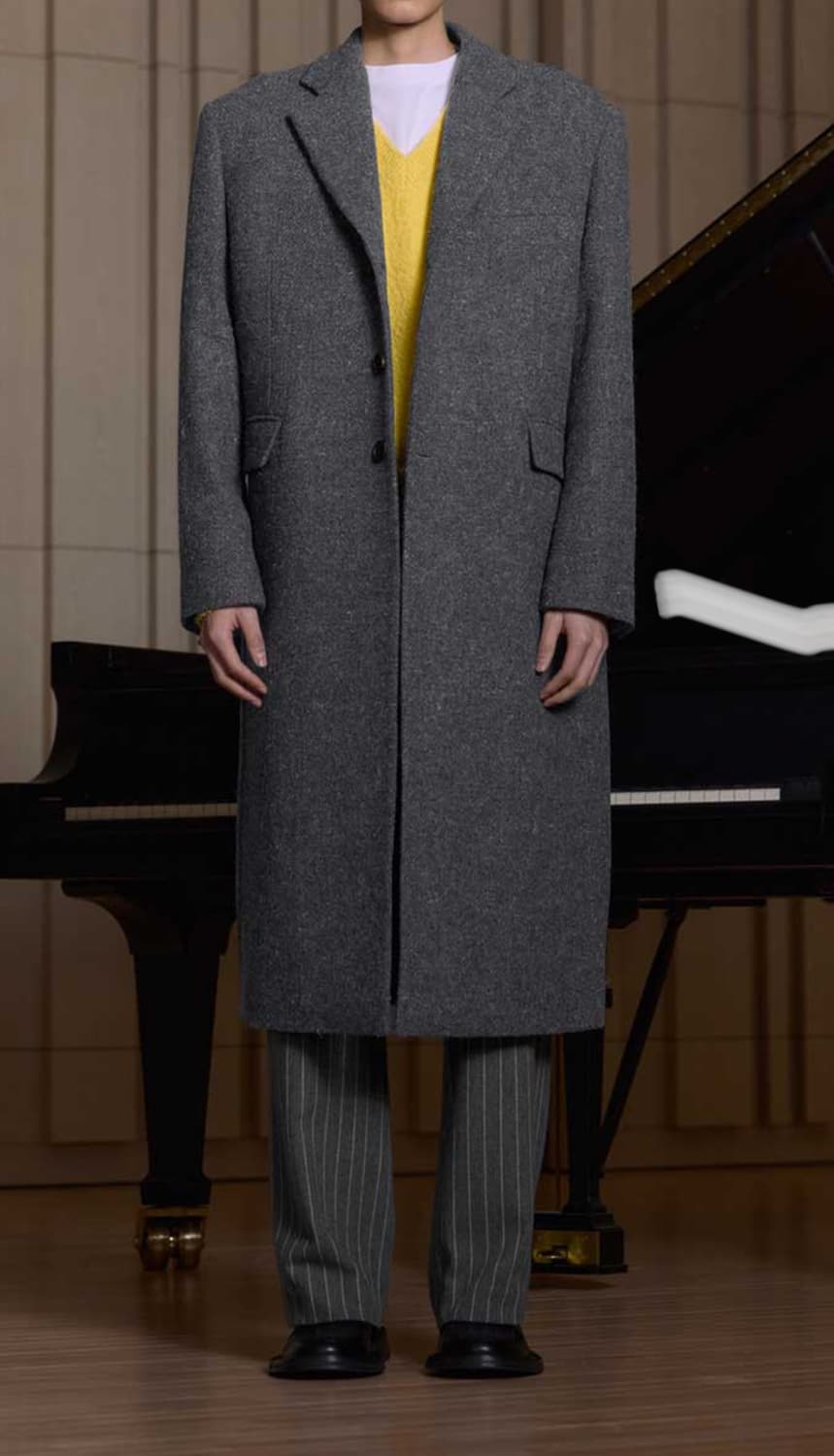 Stu 백 버튼 싱글 코트 그레이 M 새상품  상품이미지1