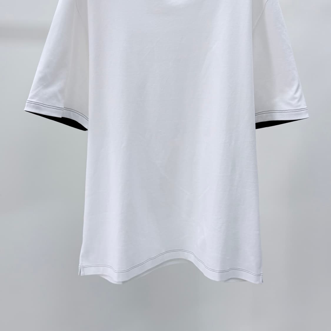 [미사용/2XL] 브루넬로 쿠치넬리 크루넥 코튼 반팔 티셔츠 화이트 상품이미지3