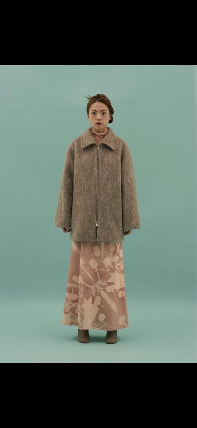 TEAK WOOL BOUCLE 울 부클 집업 코트 라이트 베이지 상품이미지1
