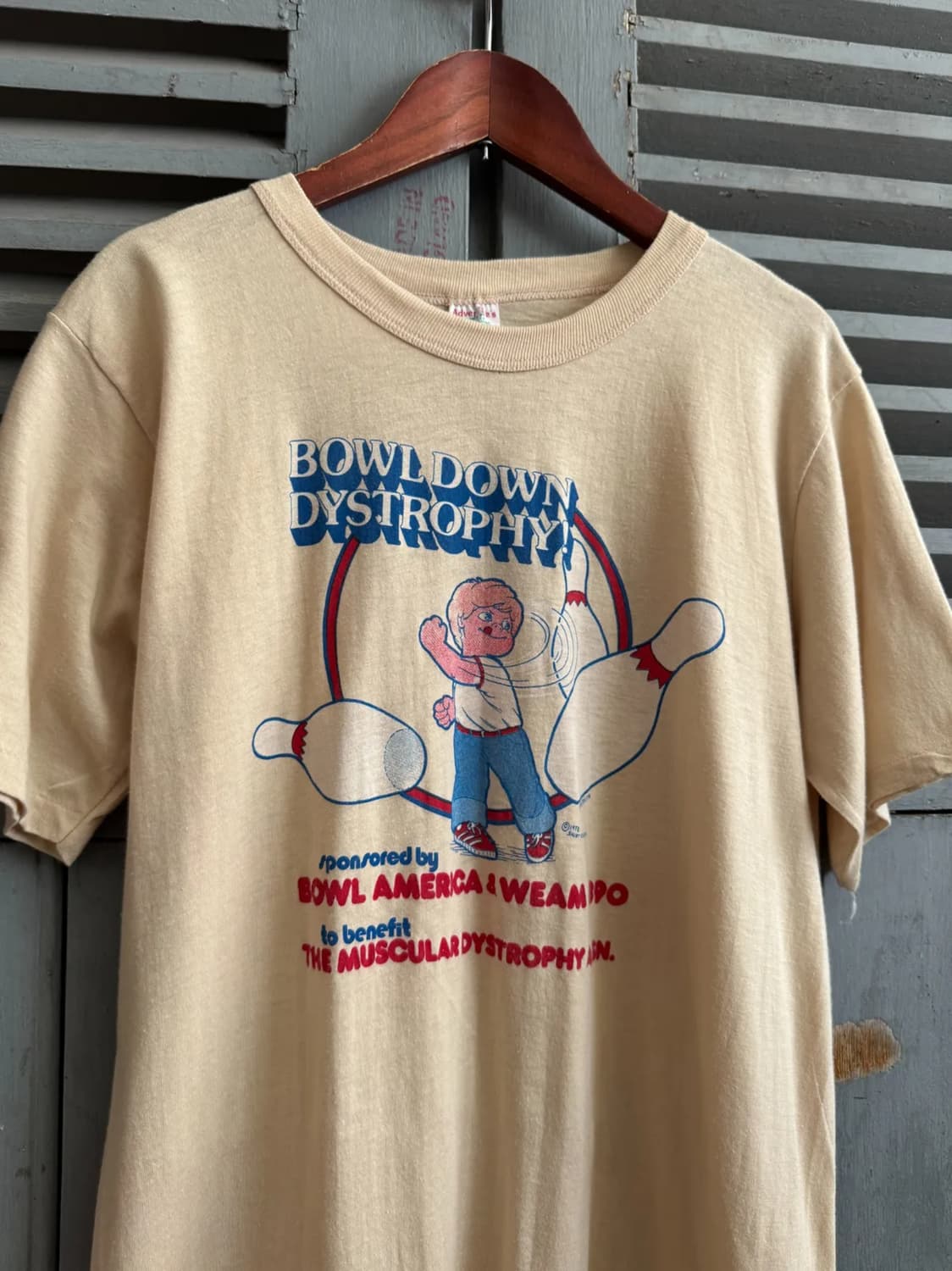 [L]70's Adver Tee's USA 싱글스티치 볼링 프린팅 티셔츠 상품이미지1