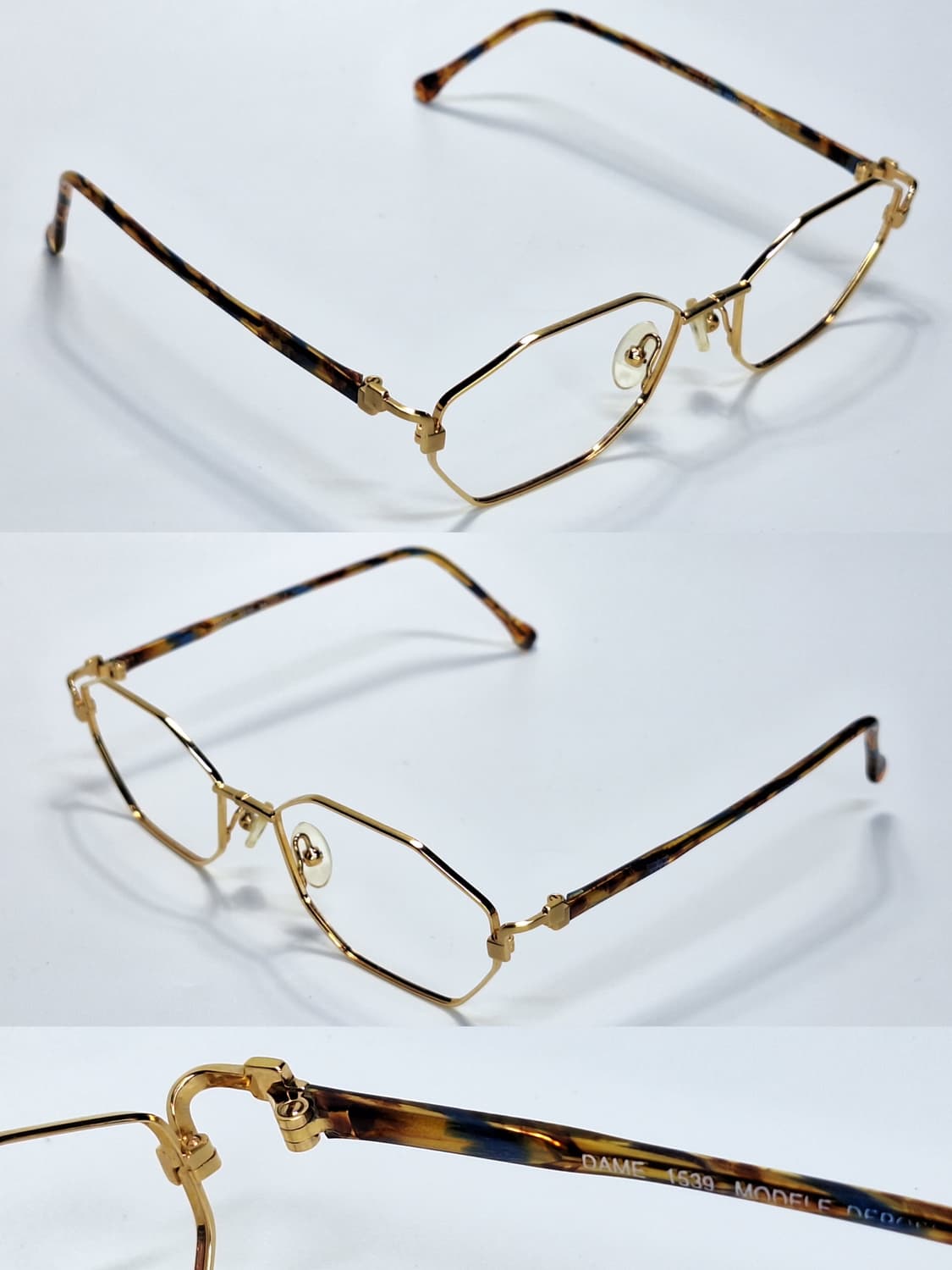 90s 일본 빈티지 프랑스제/ELCE 엘세 1539 팔각 안경테 톨토이즈 상품이미지9