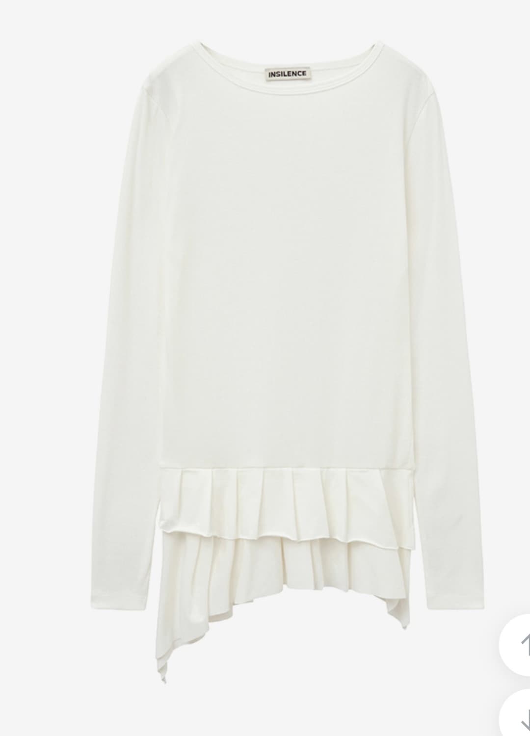 인사일런스우먼 프릴 디테일 롱슬리브 IVORY 상품이미지1
