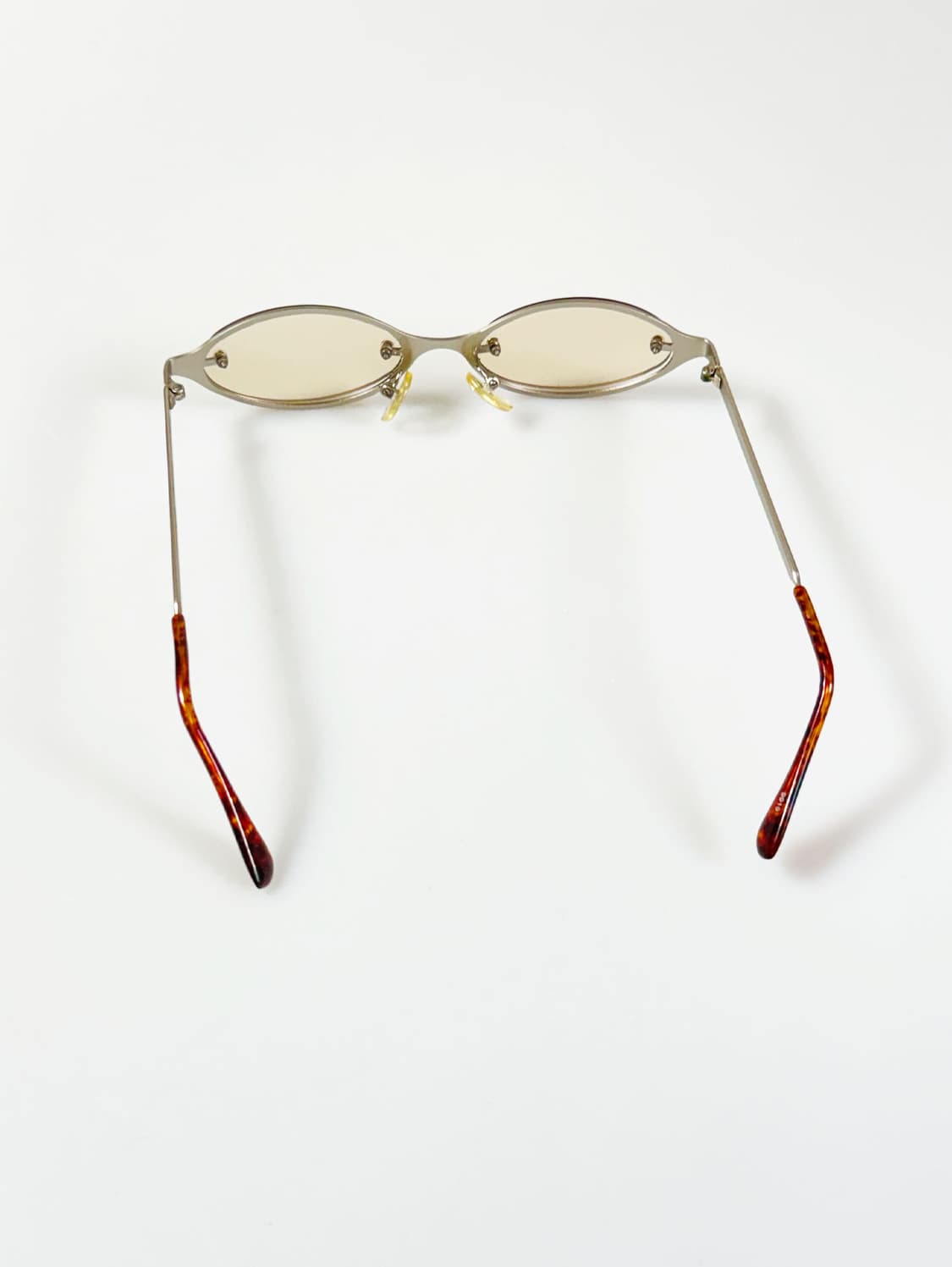 90s 실버 슬림 오벌 메탈 프레임 빈티지 틴크 선글라스 상품이미지5