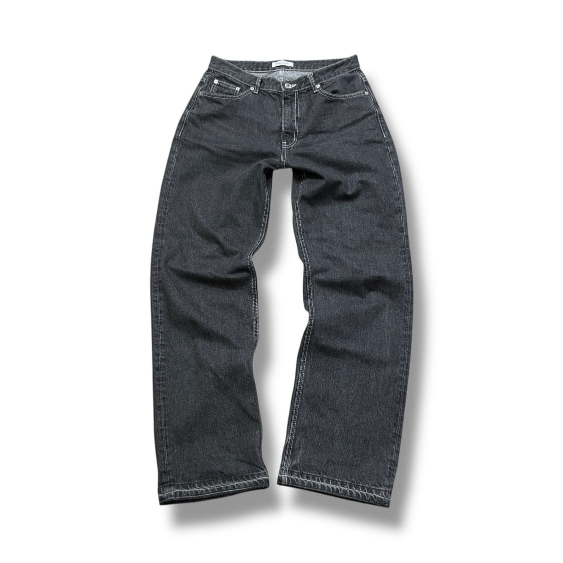 BRANDED INDUSTRY 흑청 데님 세미와이드 팬츠 상품이미지1