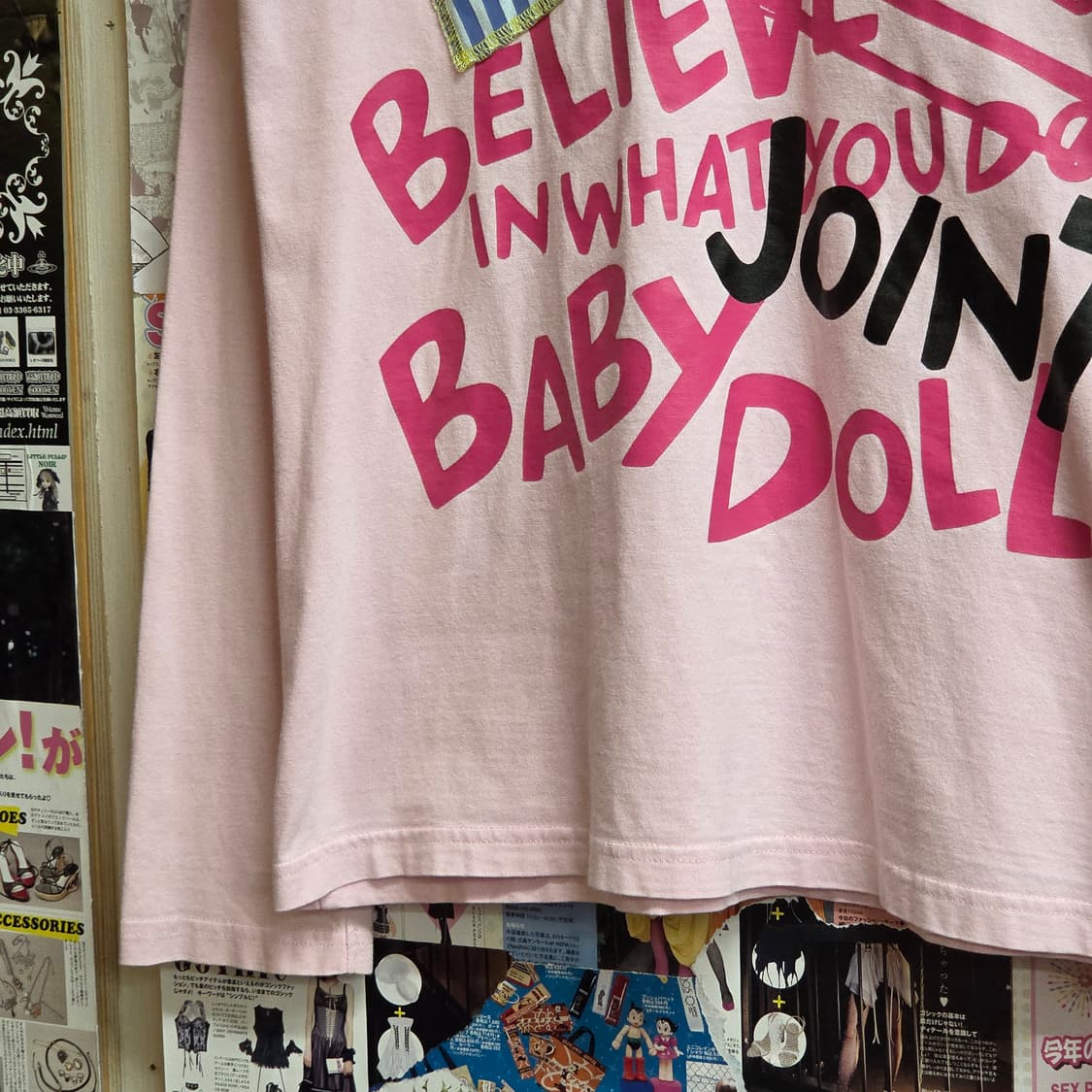 JPN 베이비돌 프린팅 핑크 롱슬리브 상품이미지3