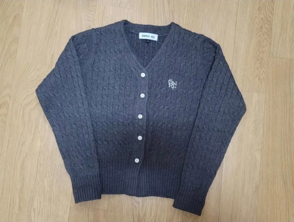 제너럴아이디어 가디건 차콜 상품이미지1