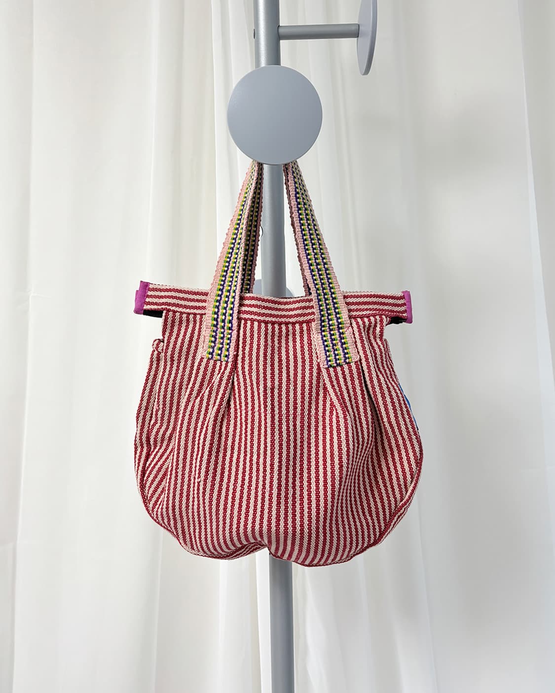 Nepal red stripe tote bag 상품이미지4