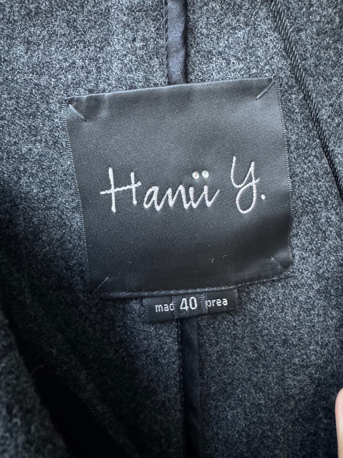 HANII Y 하니와이 하프 슬리브 울 프릴 후드 자켓 상품이미지6