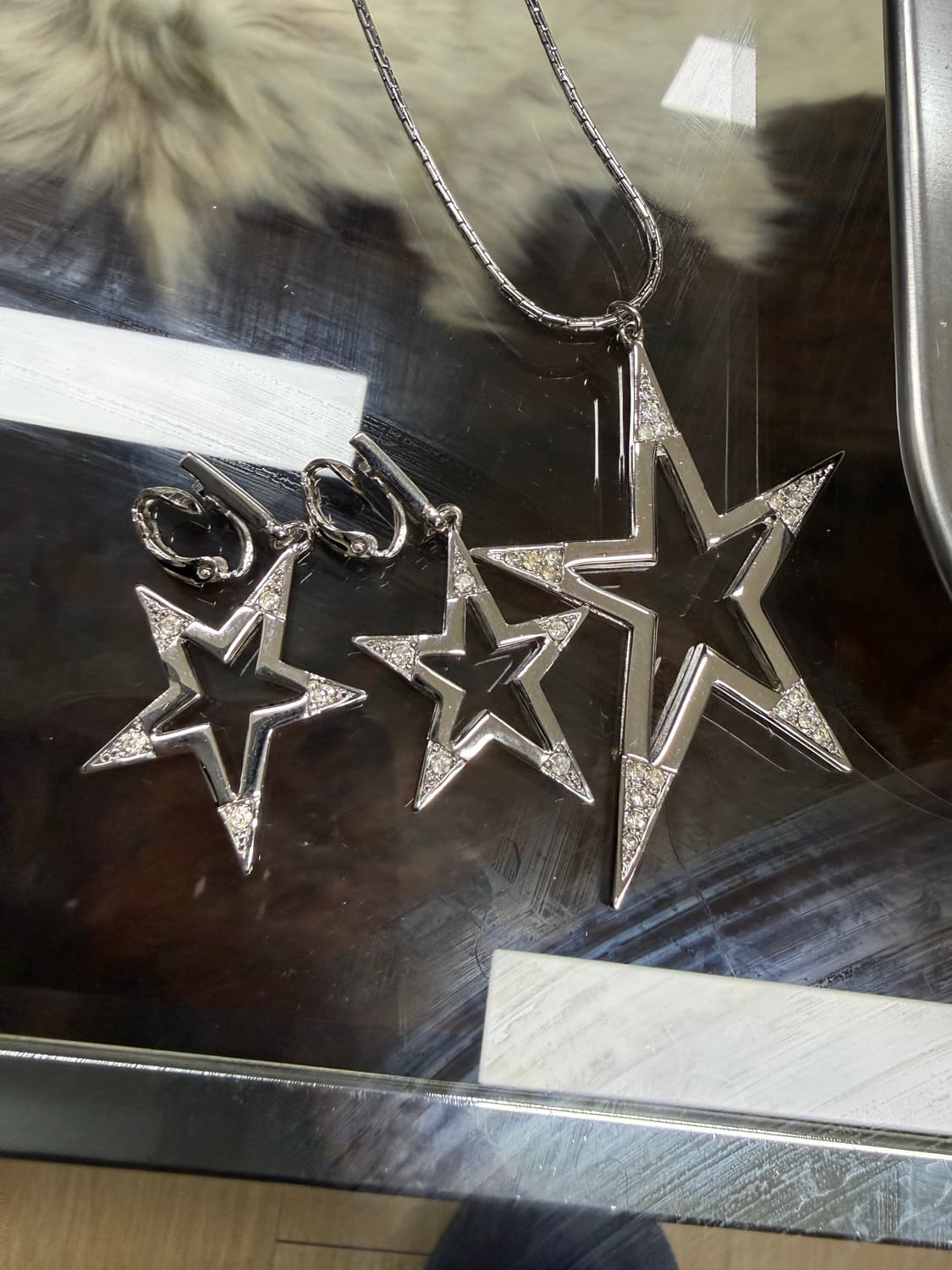 00s 지방시 Bijoux 스타 귀걸이 목걸이 세트 상품이미지2