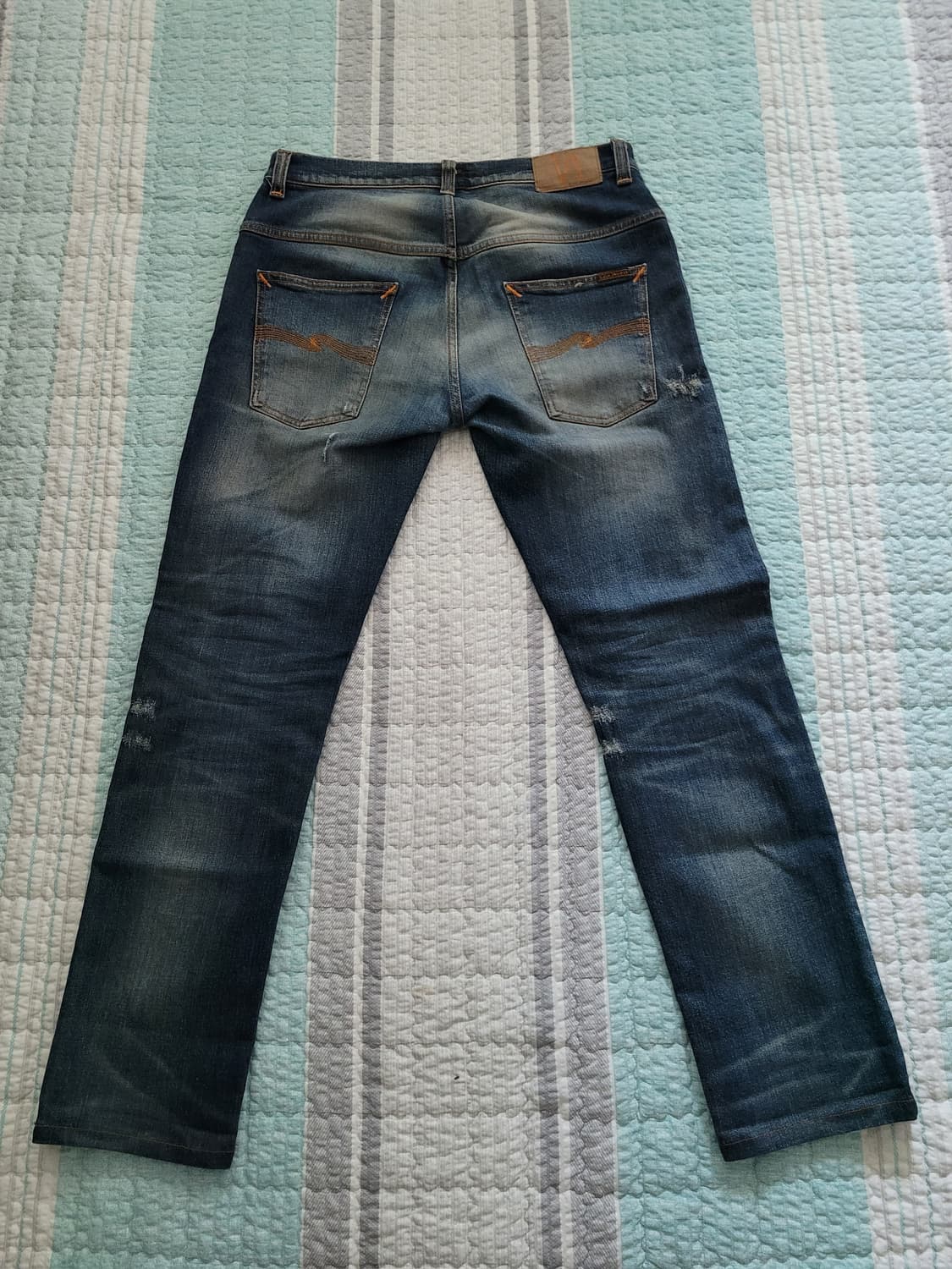 누디진 nudiejean 씬핀 매드 레플리카 데미지리페어 스판슬림진 32 상품이미지7