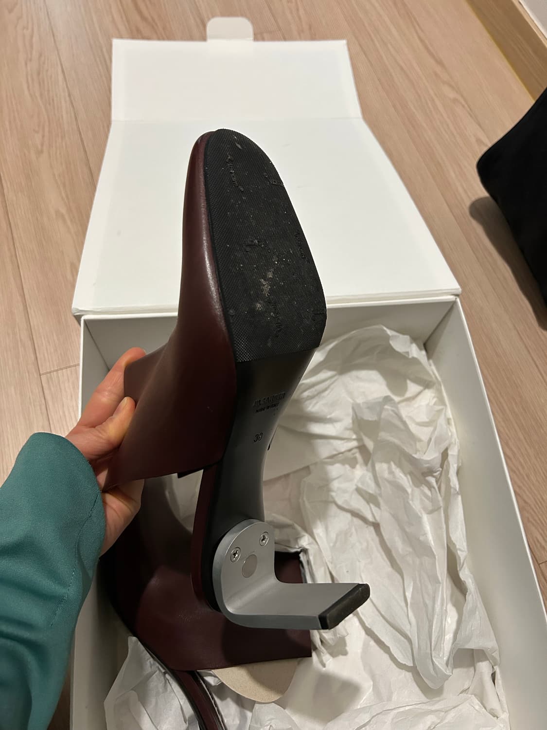 질샌더 카프스킨 메탈 뮬 38사이즈 상품이미지6