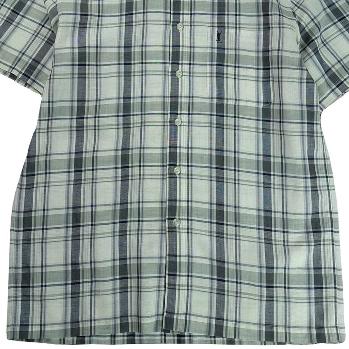 [입생로랑] 로고 자수 빈티지 체크 반팔 셔츠 P01629 상품이미지5