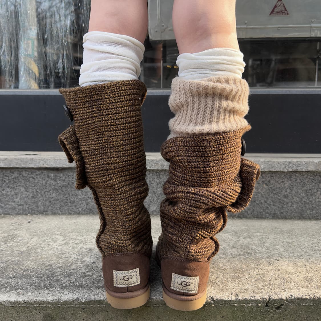2000s 브라운 어그 카디 니트 부츠 상품이미지6