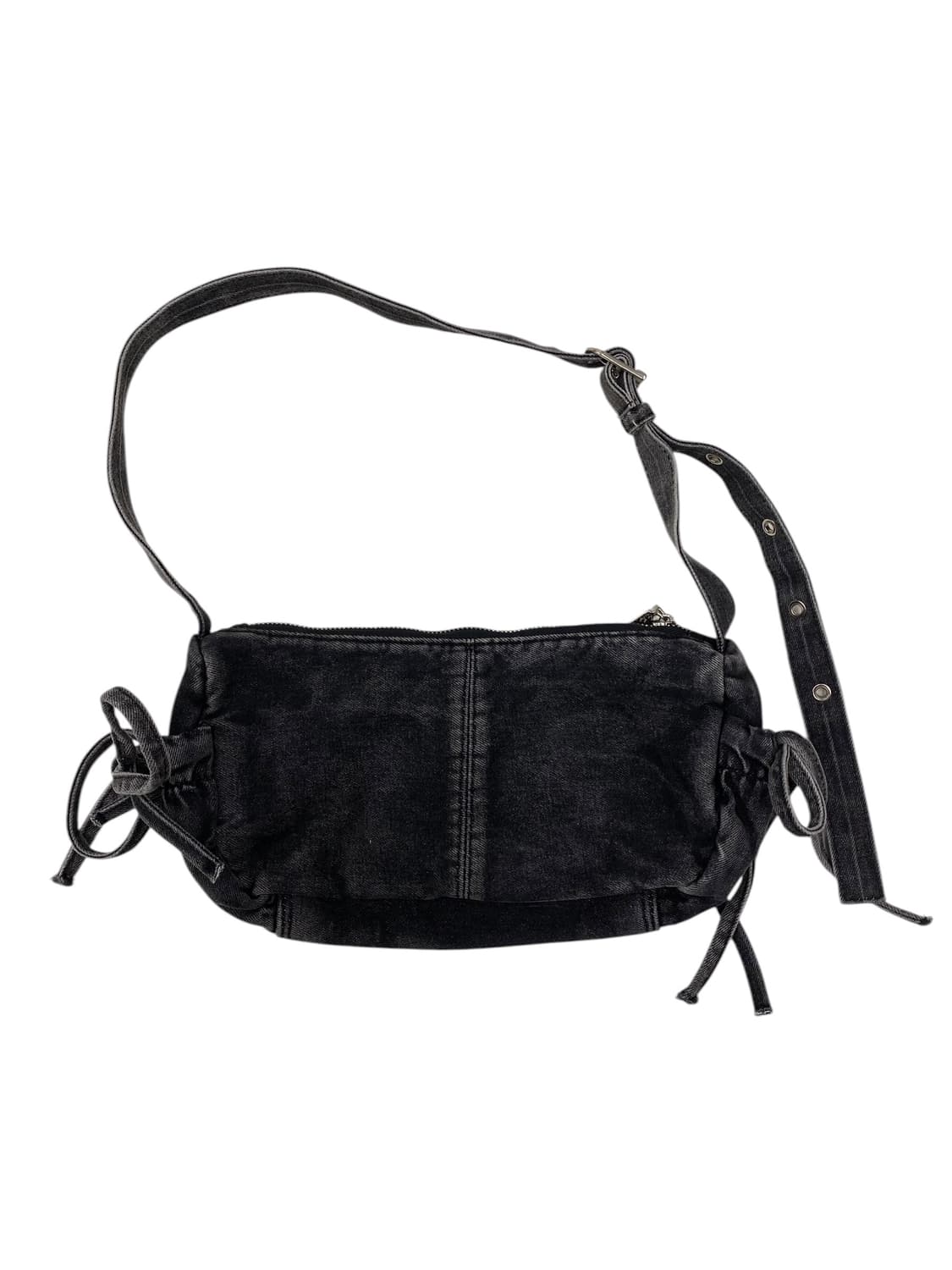 oursaysour 아워세이아워 흑층 데님 리본백 상품이미지2