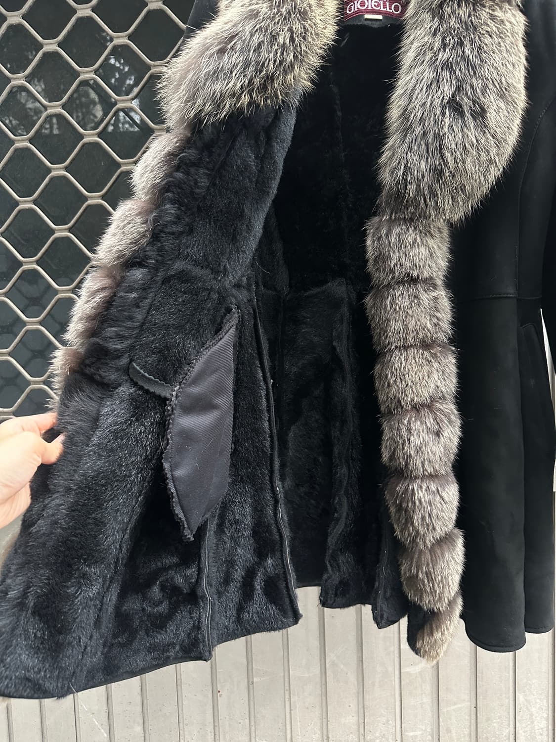 REAL fur trimming lambs leather coat 상품이미지3