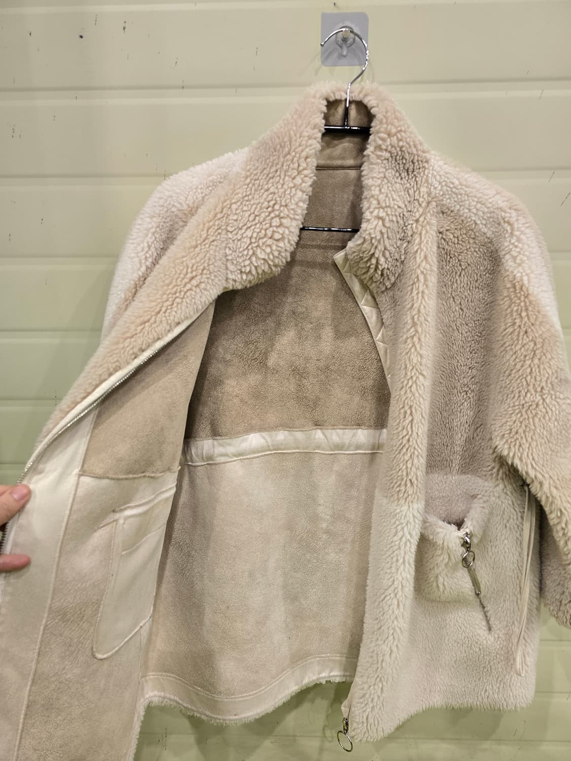 양털 뽀글이 집업 코트 UNISEX M 상품이미지6