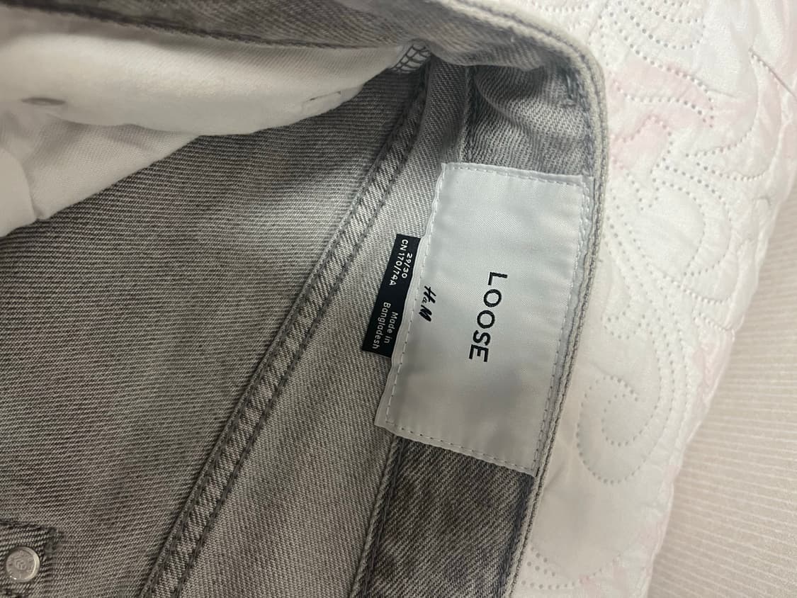 H&M 루즈핏 그레이 데님팬츠 29/30 상품이미지4