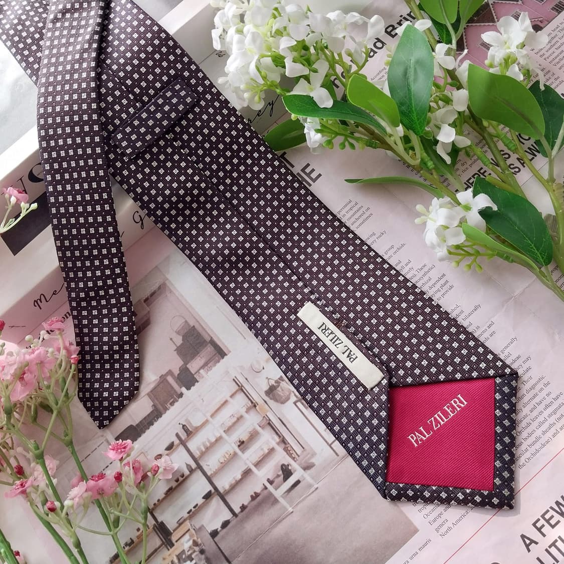 빨질레리 실크 마이크로 패턴 넥타이 8.6cm A+등급 K2150 상품이미지6