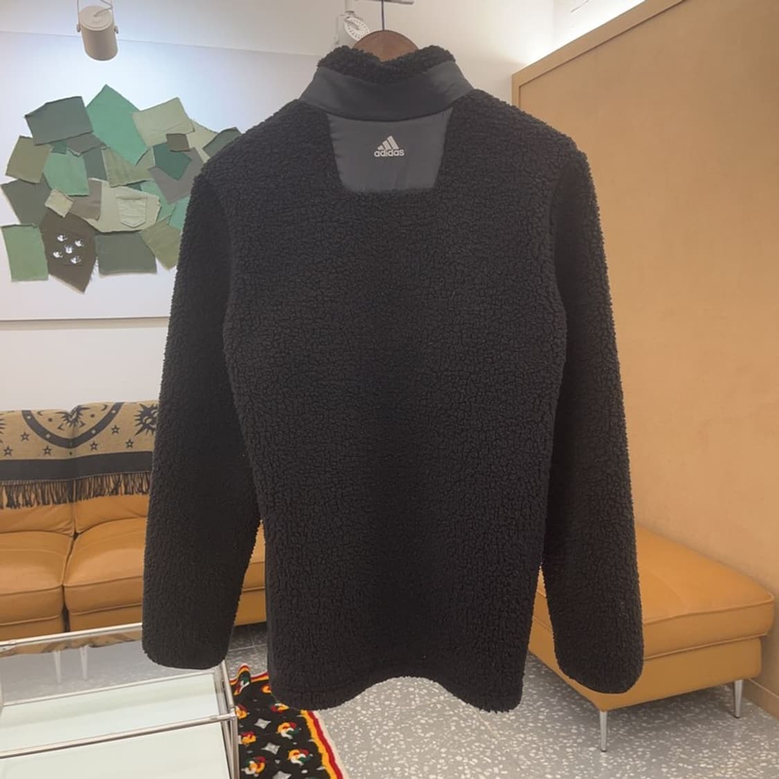 아디다스 카키 포켓 뽀글이 양털 후리스 자켓 M C06525 상품이미지4