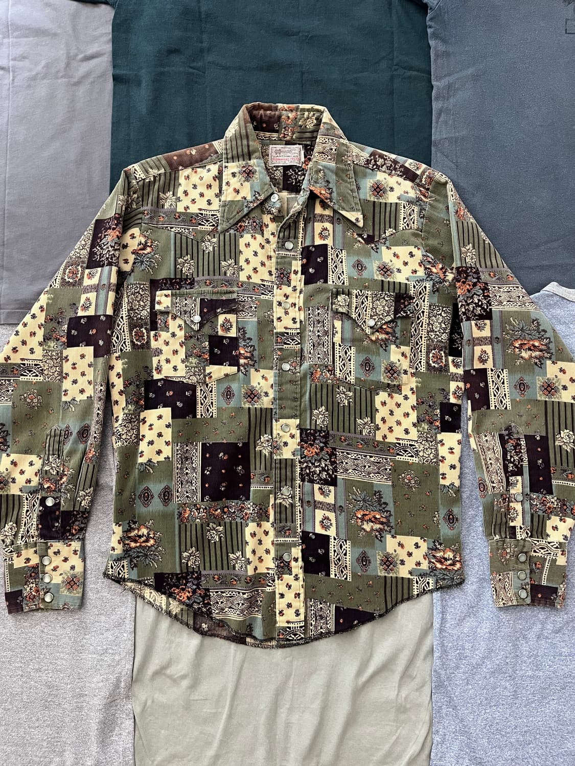 70s H bar C 코듀로이 웨스턴 셔츠 상품이미지2