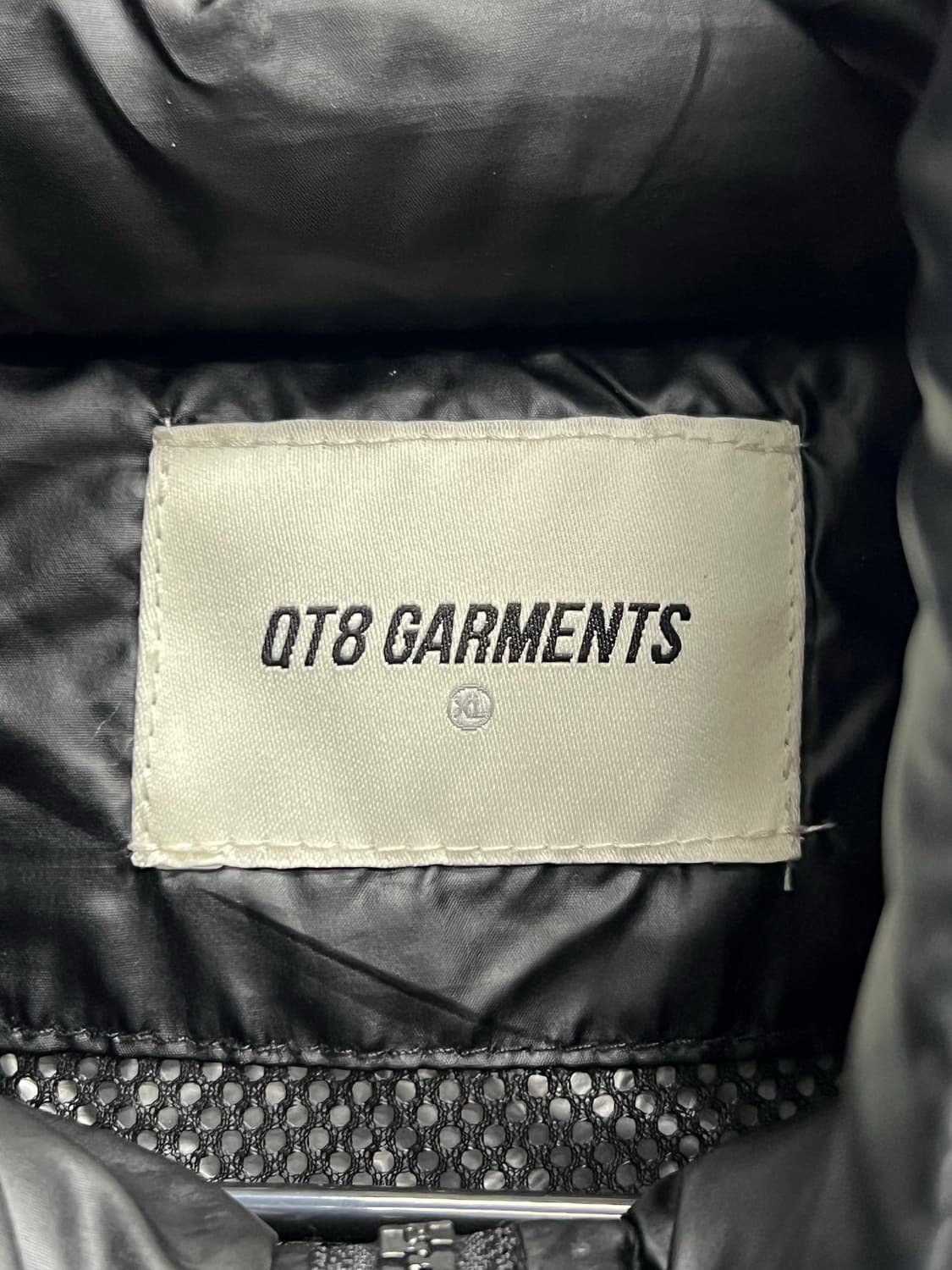 QT8가먼츠 덕다운 오버핏 숏패딩 블랙 상품이미지4