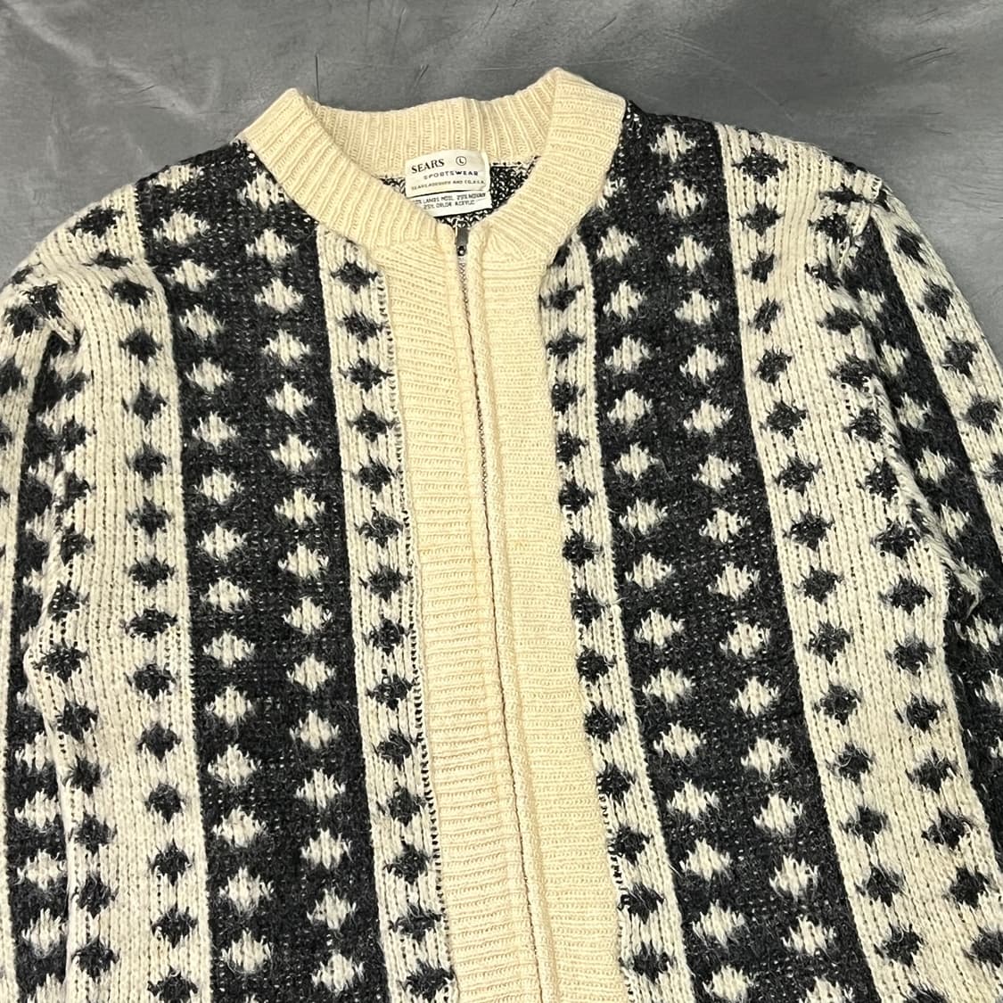  시어스 울 모헤어 니트 집업 y15739 상품이미지3