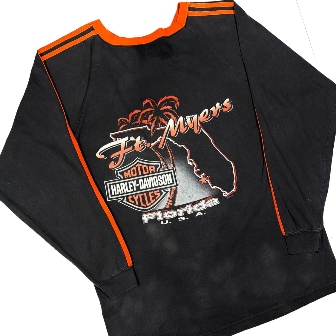 할리데이비슨 플로리다 오렌지 블랙 롱슬리브 XL 상품이미지5