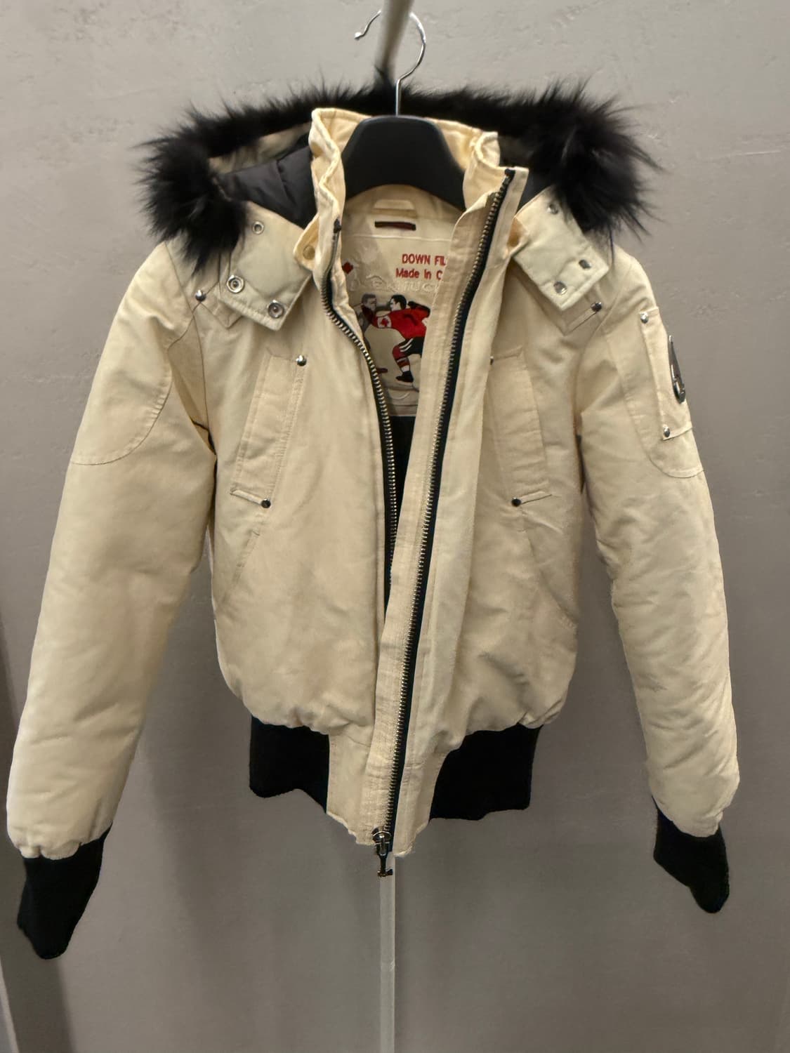 무스너클 정품 여성 봄버 패딩 아이보리 스몰 상품이미지2