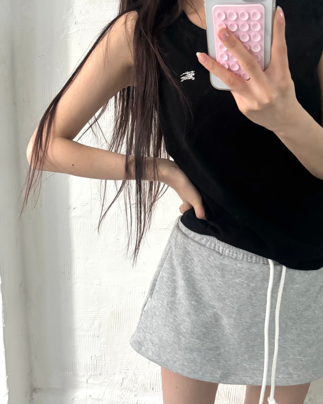 Burberrys 버버리 블루라벨 기마로고 슬리브리스 탑 상품이미지3