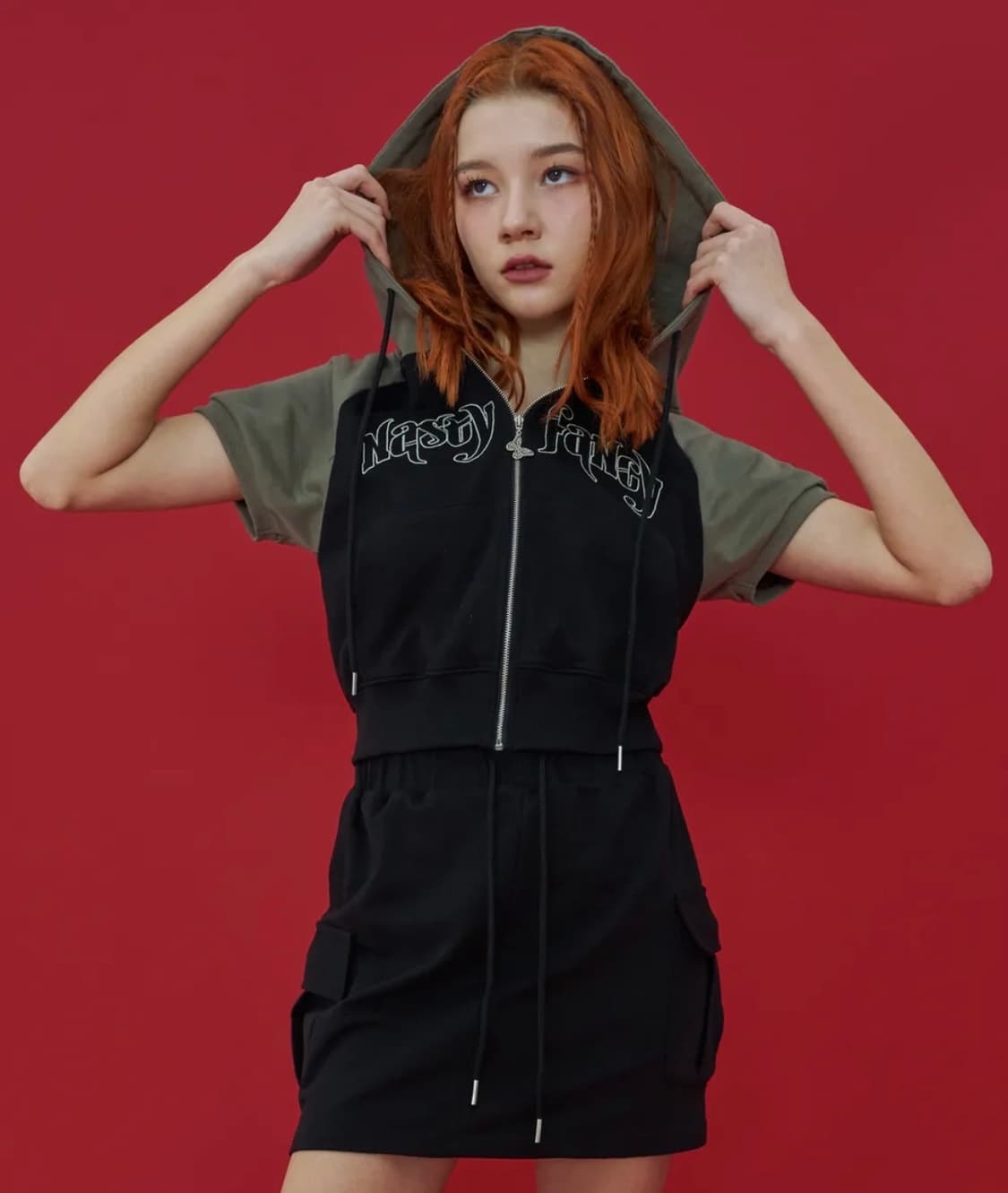 팬시클럽 제스트 스티치 후드 집업 상품이미지1