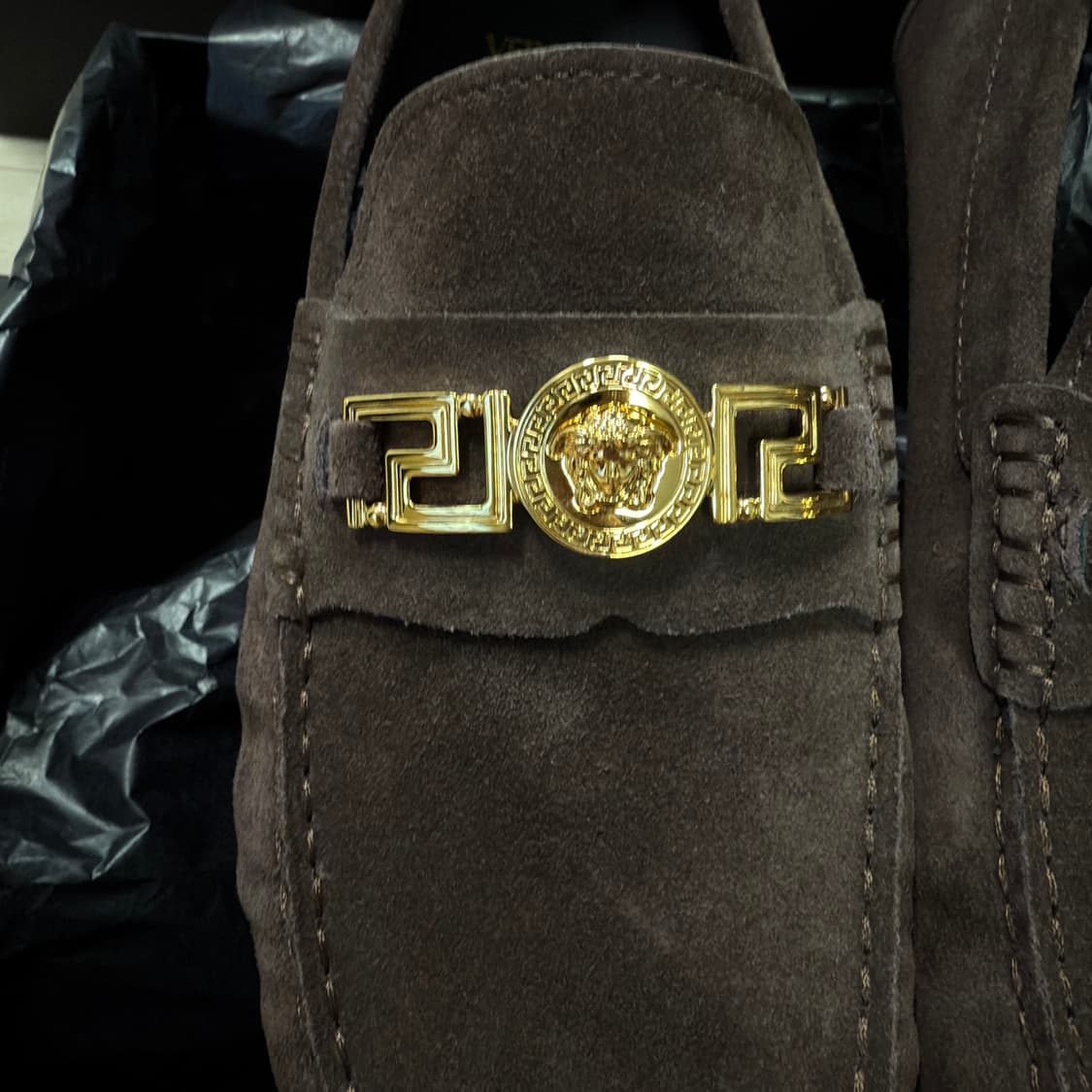 VERSACE 베르사체 브라운 스웨이드 로퍼 43 상품이미지2
