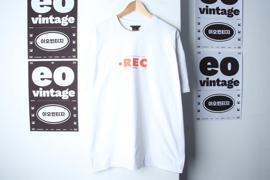 (L-2XL) 반팔 티셔츠 레코딩 화이트 올드스쿨-H33071 상품이미지2