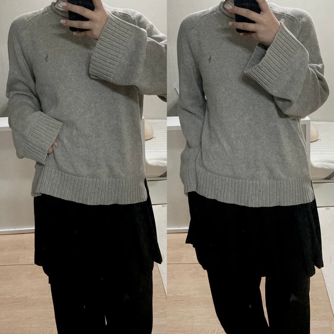 폴로 그레이 니트 M 상품이미지3