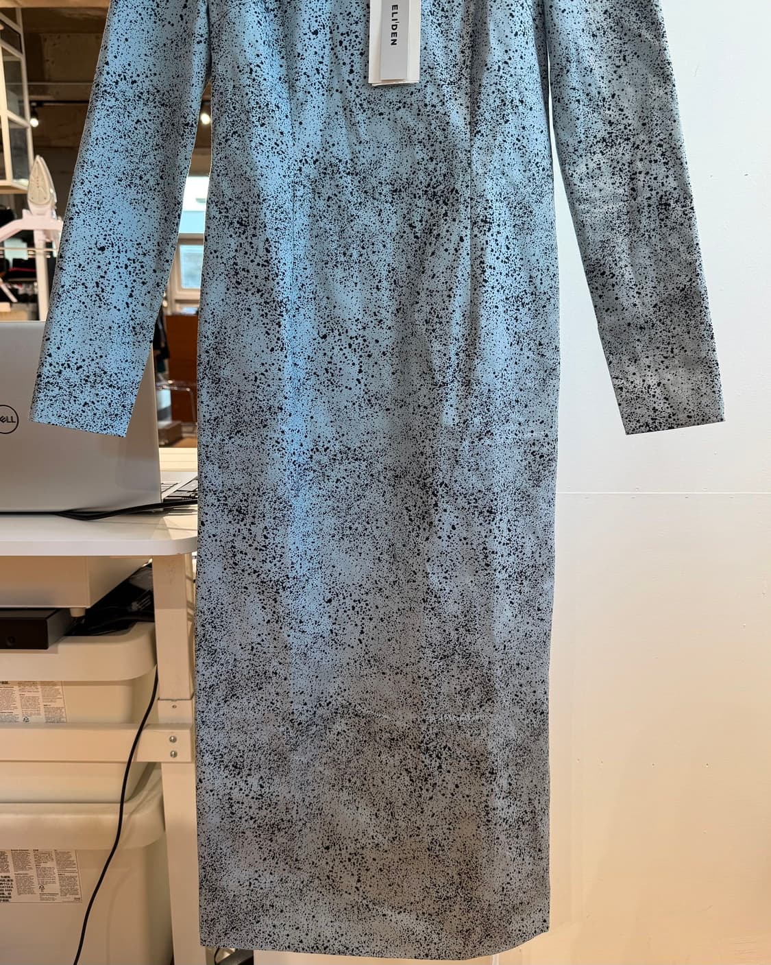 한킴 블루 패턴 롱원피스  상품이미지4