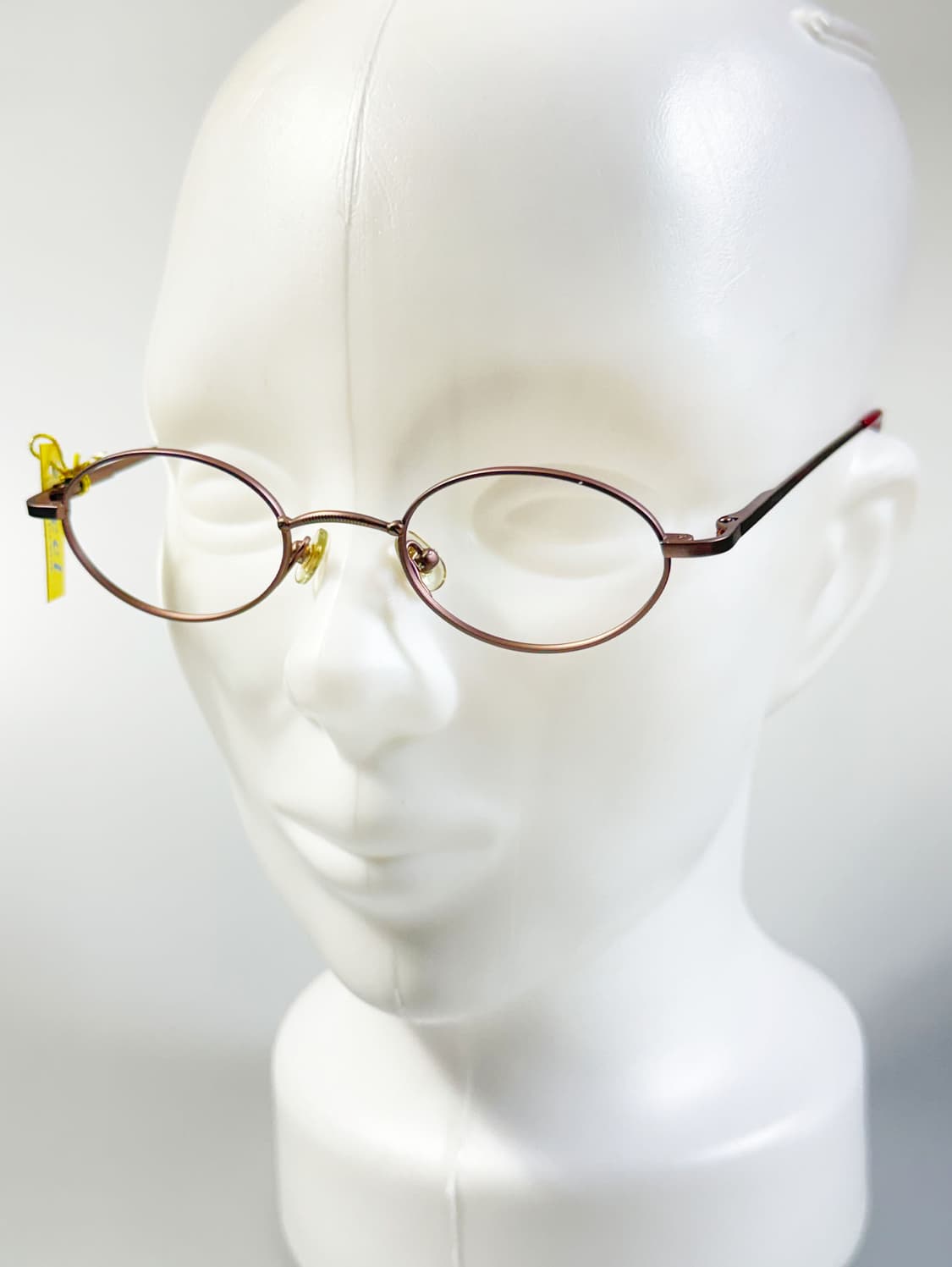 90s FEEL 로즈 브라운 슬림 오벌 메탈 빈티지 안경 상품이미지6