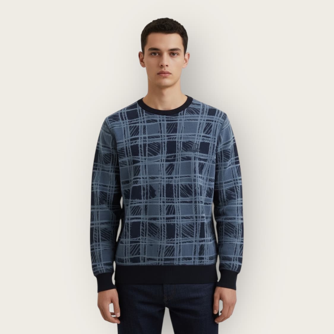 M/ 비비안웨스트우드 ORB 체크 로고 기모 맨투맨 상품이미지1