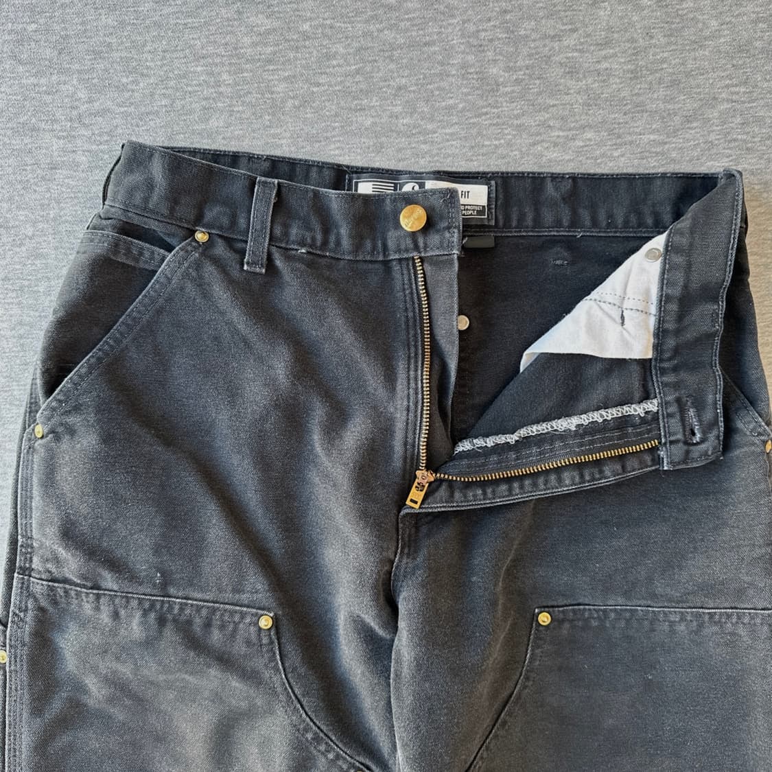 2022년 칼하트 B01 BLK 더블니 워크 팬츠 32 상품이미지4