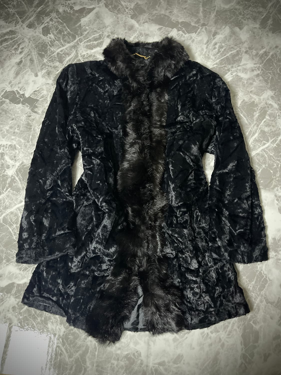 fur velvet long jacket 상품이미지1