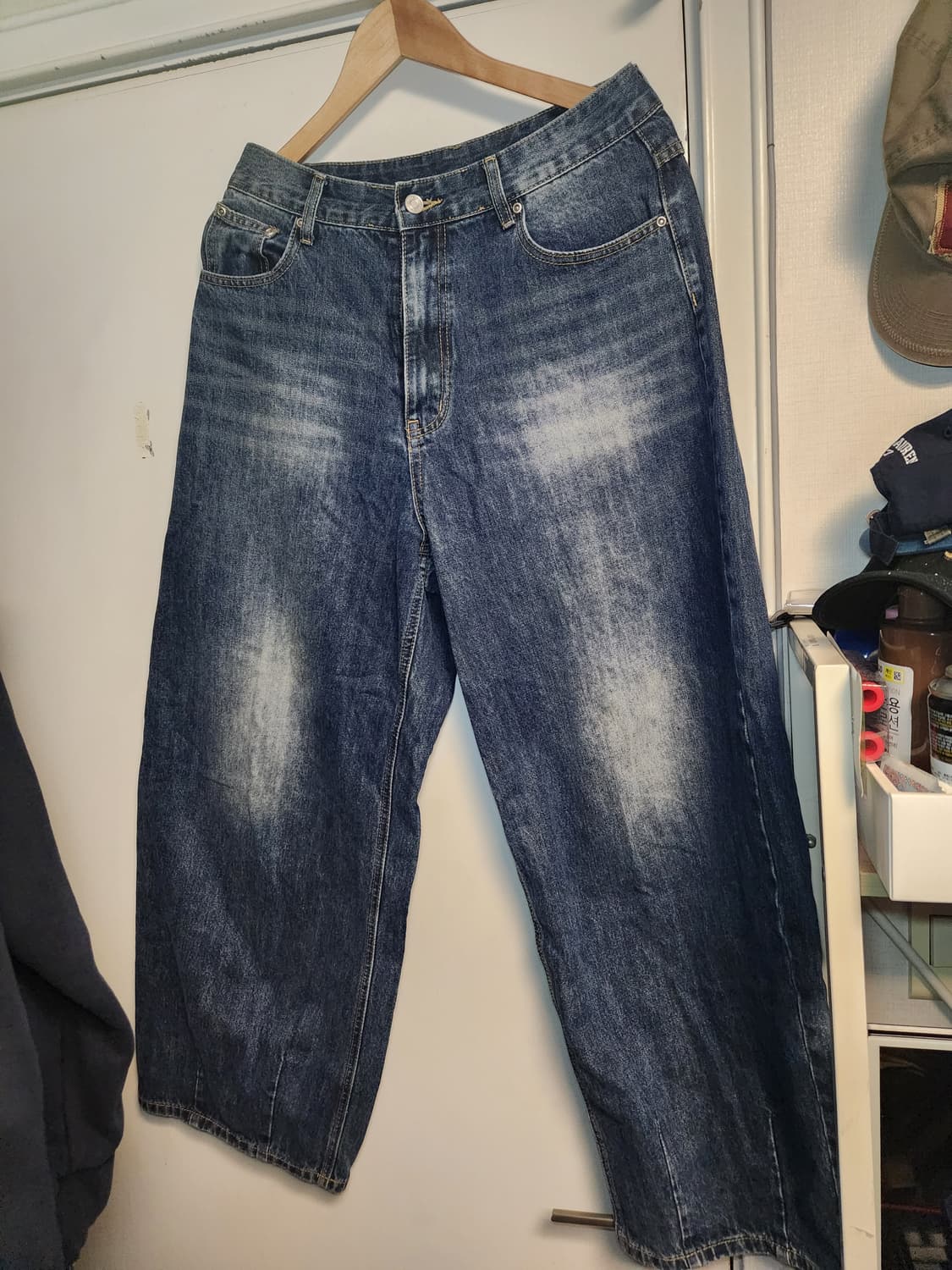 인템포무드 벌룬핏 데님 팬츠 상품이미지1