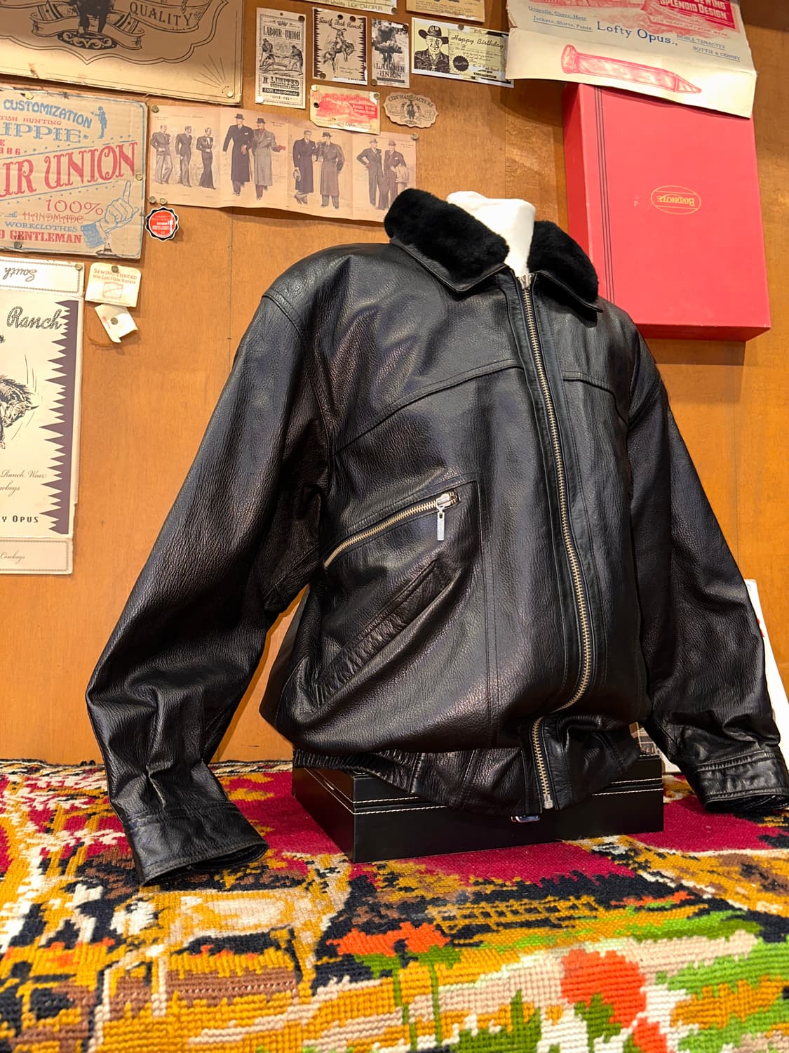 ( XL-2XL ) 봄버자켓 푸퍼자켓 레더자켓 가죽자켓 항공점퍼 블루종 상품이미지2