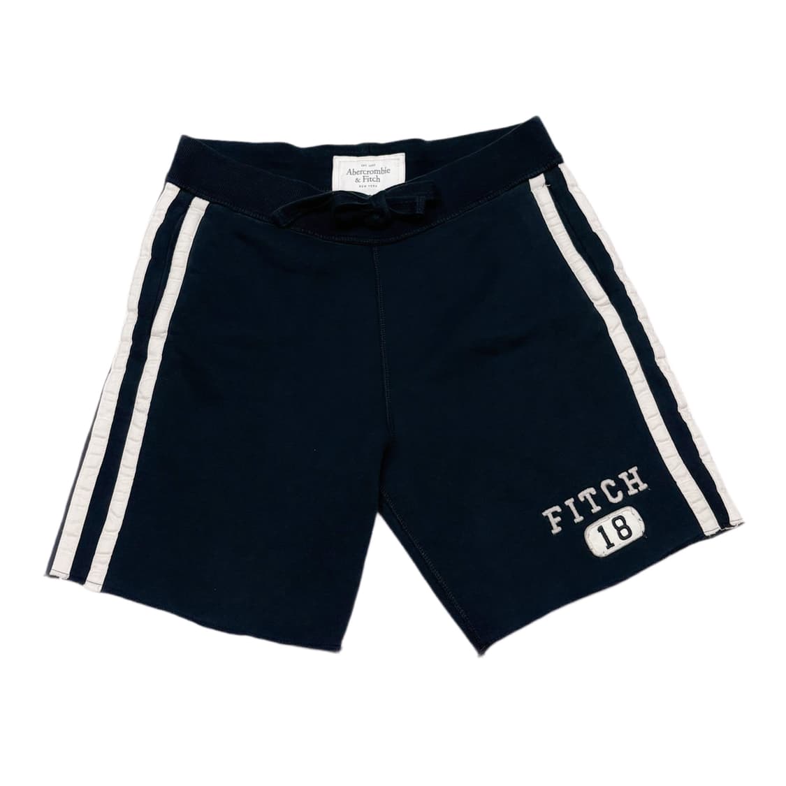 일본 아베크롬비 네이비 색상 화이트 로고 트레이닝 반바지 팬츠 상품이미지1