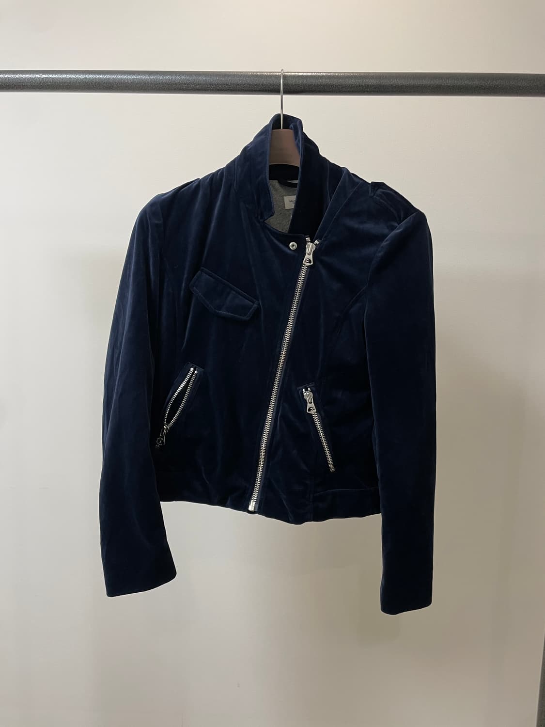 (S) 마르코 폴로 네이비 벨벳 라이더 자켓 상품이미지1