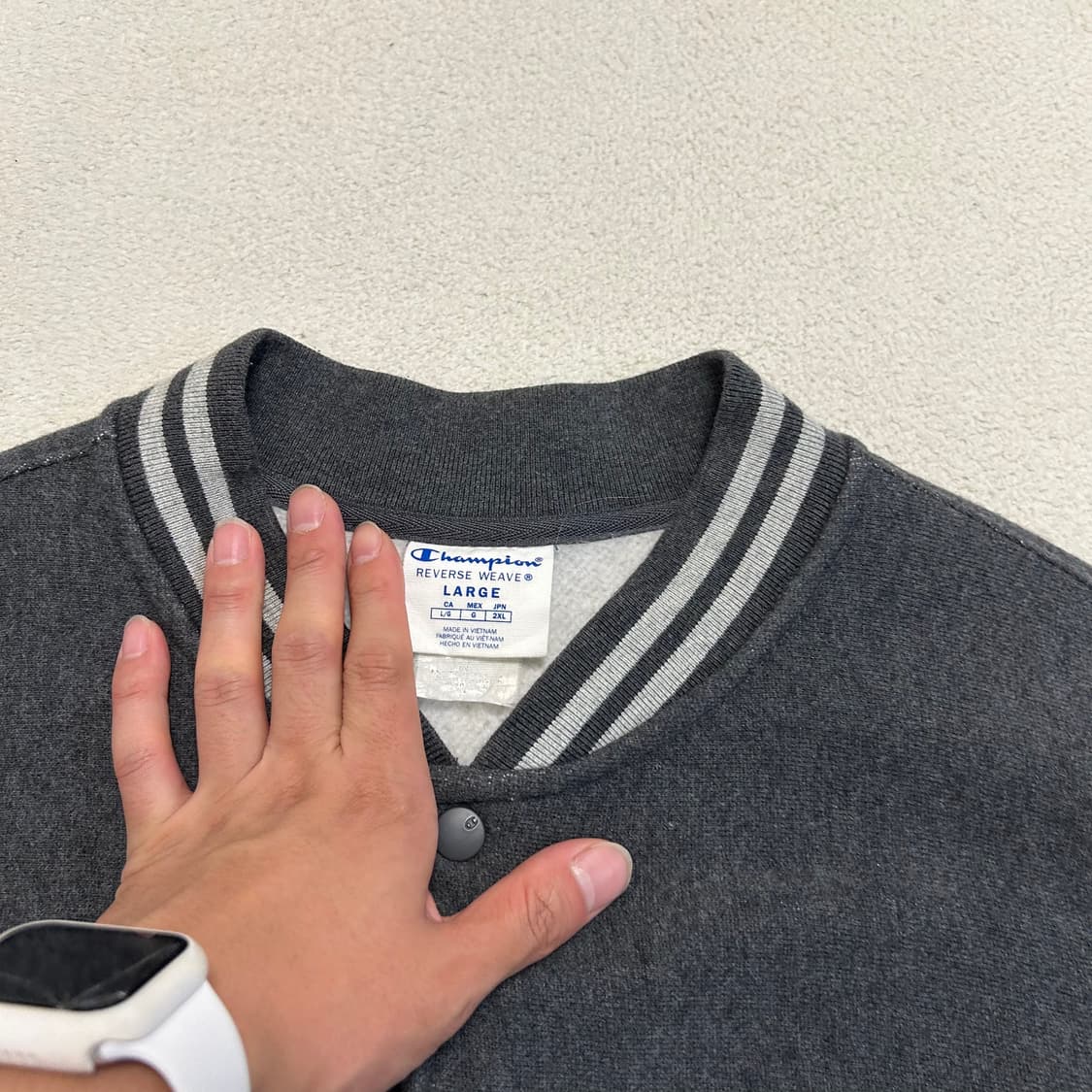 Champion Reverse Weave varsity jacket 상품이미지6