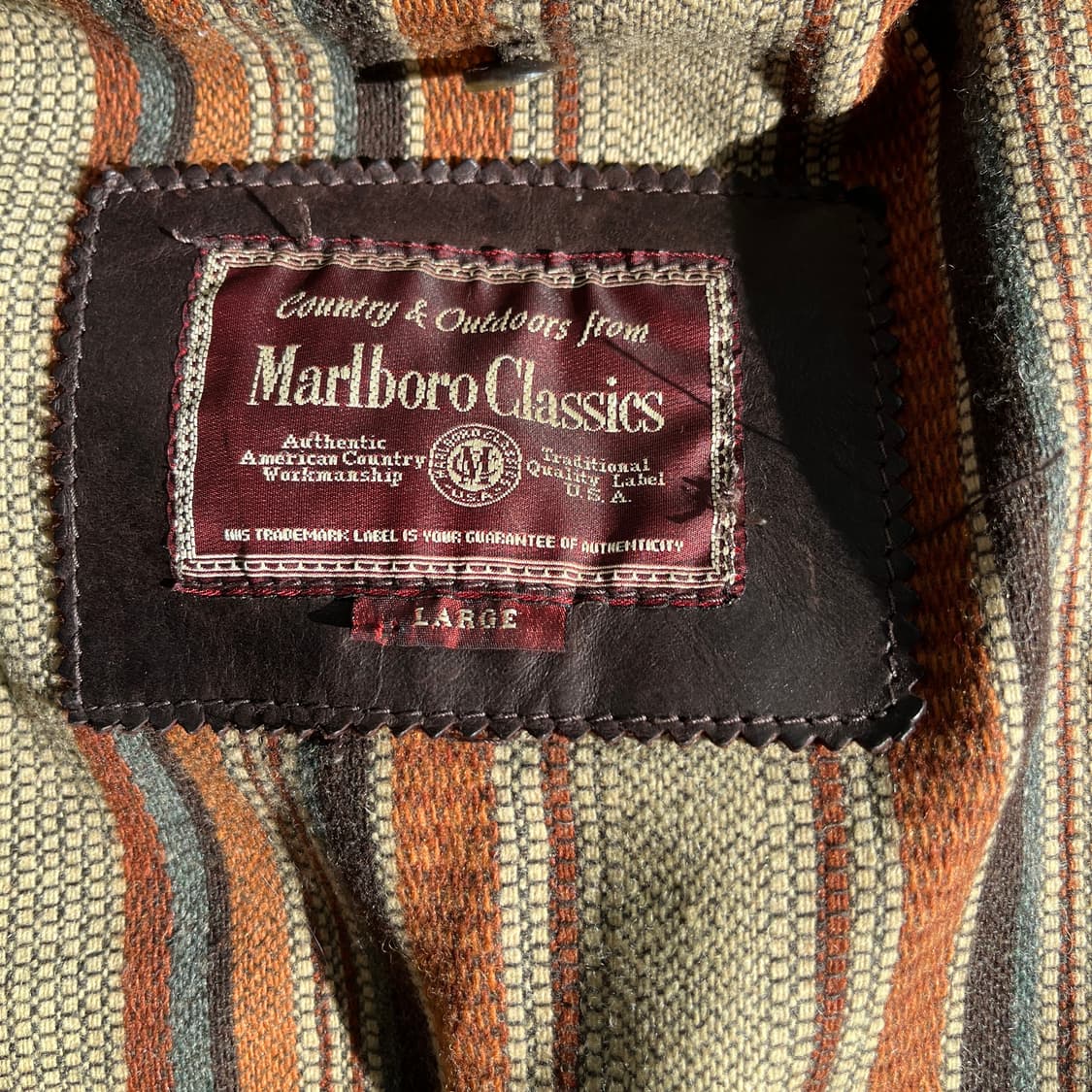 90s 말보로 클래식 이태리 메이드 레더 필드자켓 상품이미지2