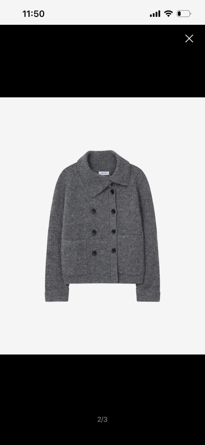 미세키서울 니트 Double button bold knit 그레이 상품이미지2